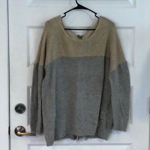 Contrast Knit Sweater